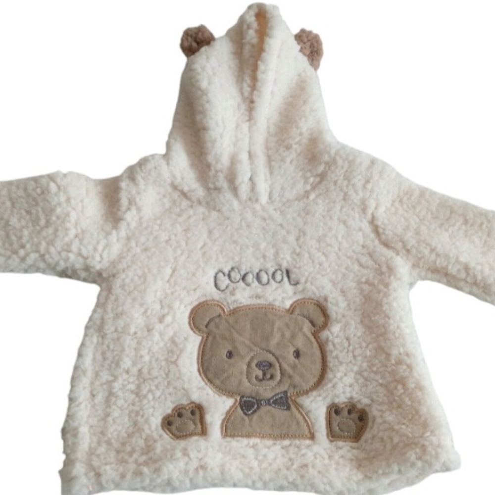 Duck Duck Goose Sherpa Hooded Sweatshirt (Size 18 months)